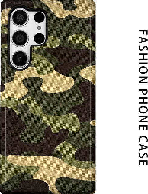 Glänzende Samsung Handyhülle mit klassischem Tarnmuster in Multicolour für Galaxy S26 S25 S24 S23 S20 FE A56 A36 Ultra HD-Hartschale - Bild 1