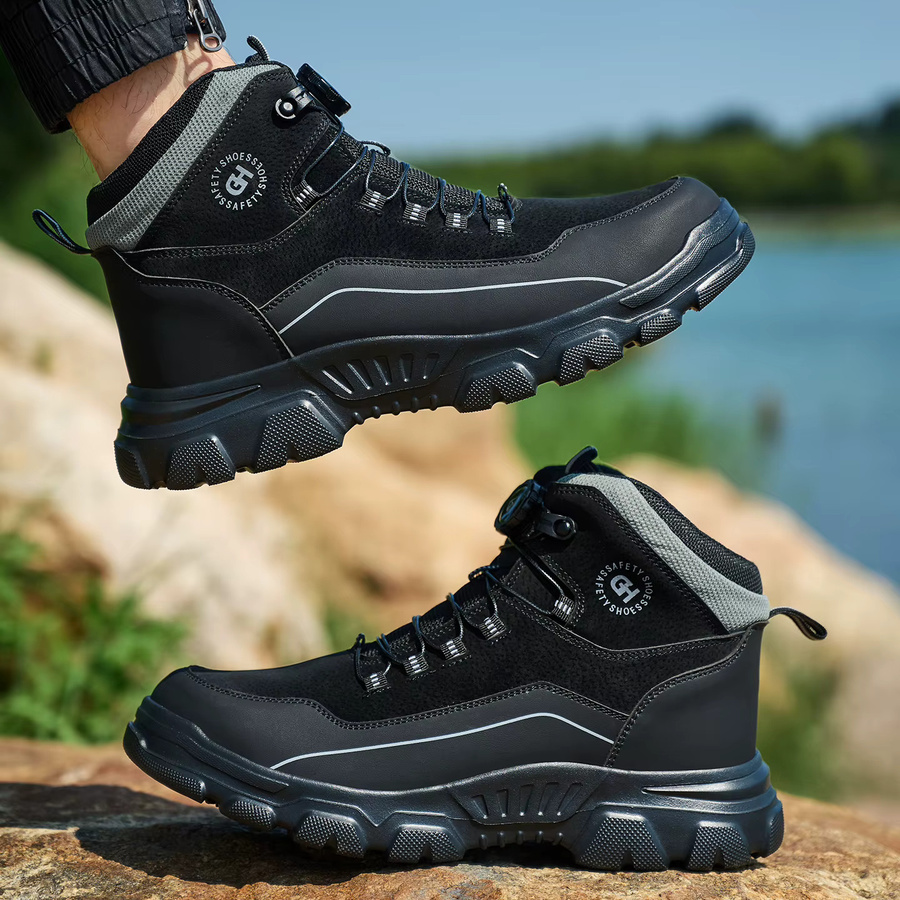 Kankeirr Sicherheitsstiefel für Herren in Schwarz mit Stahlkappe, wasserdicht und rutschfest - Bild 3