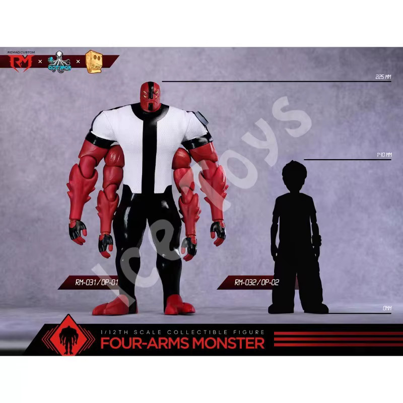 RemadCustom Oktopus-Spielzeug, Spielzeugmaske, Vierarmiges Monster-Buch, Actionfigur, Komplettset mit Zubehör - Bild 2