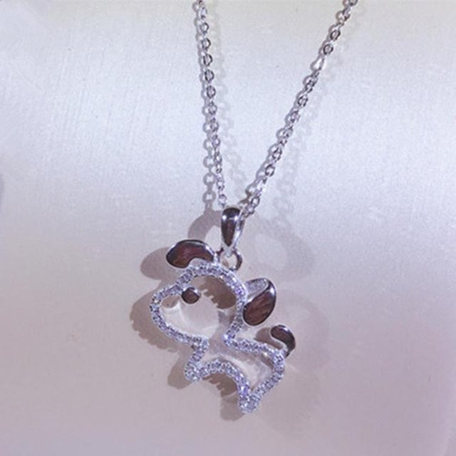 Lucky Star Jewelry Halskette 925 Silber, Zirkonia, Damen, Sternzeichen Welpe - Bild 1