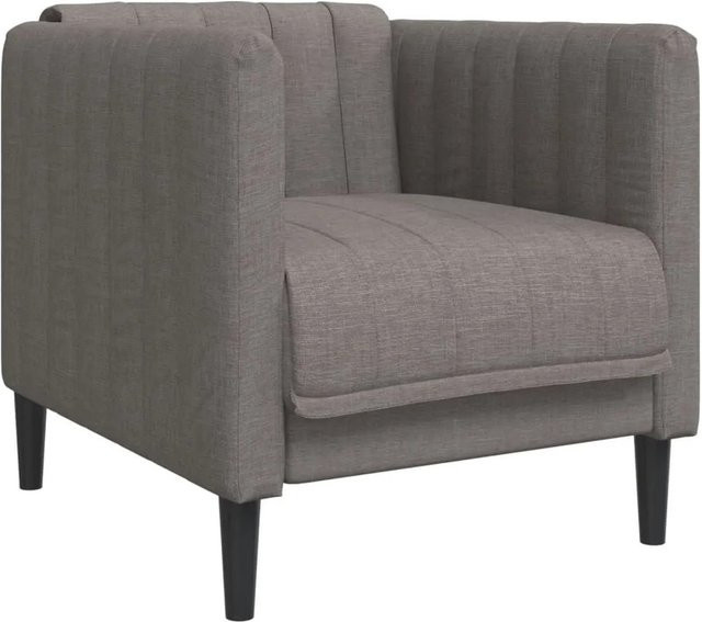 vidaXL Sessel in Taupe und Grau aus Stoff mit Massivholzrahmen und Armlehnen - Bild 1