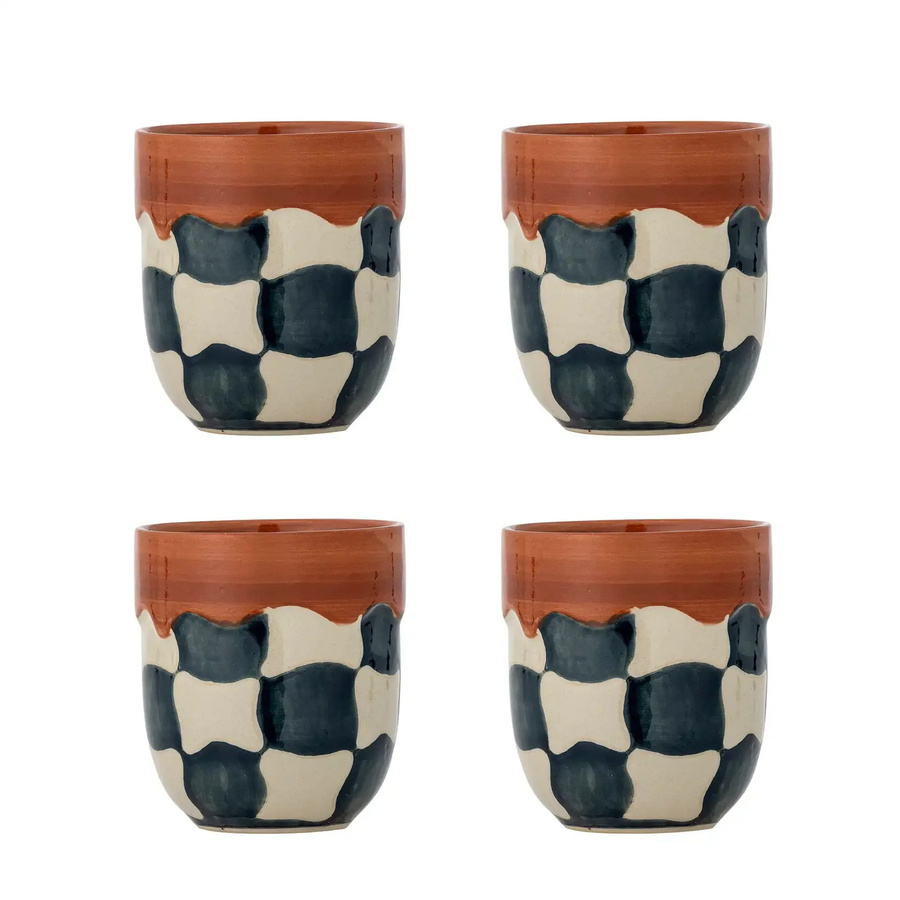 Bloomingville Keramikbecher Blau Set von 4 Stück - Bild 1