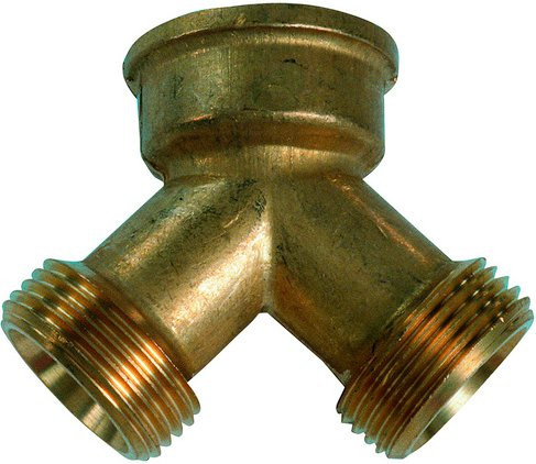 Mr. GARDENER Verteilerstück aus Messing in Gold, 3/4 Zoll - Bild 1