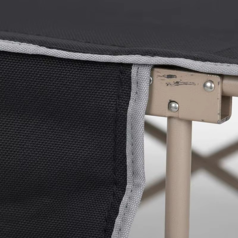 Faltbares Campingbett Schwarz Wetterfestes Feldbett mit Tragetasche für Outdoor Angeln und Garten B/T/H: 190 x 68 x 52 cm - Bild 3