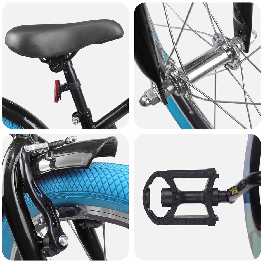 vidaXL Kinderfahrrad 20 Zoll Schwarz für 6-11 Jahre - Bild 2