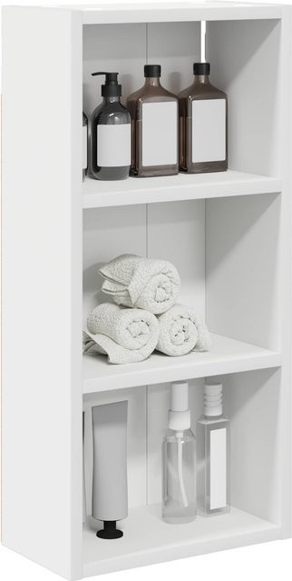 Yiwydaa Badezimmer-Wandschrank in Weiß mit offenen Regalfächern, B/T/H: 30 x 16 x 62,5 cm - Bild 1
