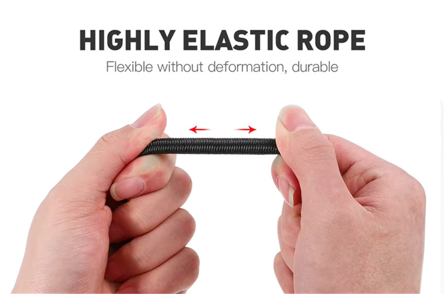 Elastische Bungee-Seile für den Außenbereich mit roten Haken, dehnbares Verpackungsseil aus Gummi für Fahrräder und Autogepäck, Länge: 30 bis 120 cm, Durchmesser: 8 mm - Bild 5