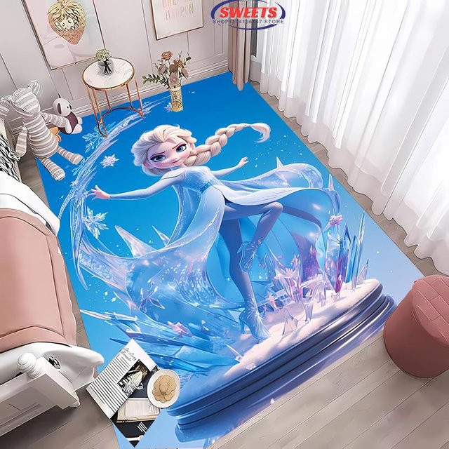 Disney Frozen Elsa Magischer Eis Teppich für das Kinderzimmer in Blau, B/T: 100 x 70 cm - Bild 1