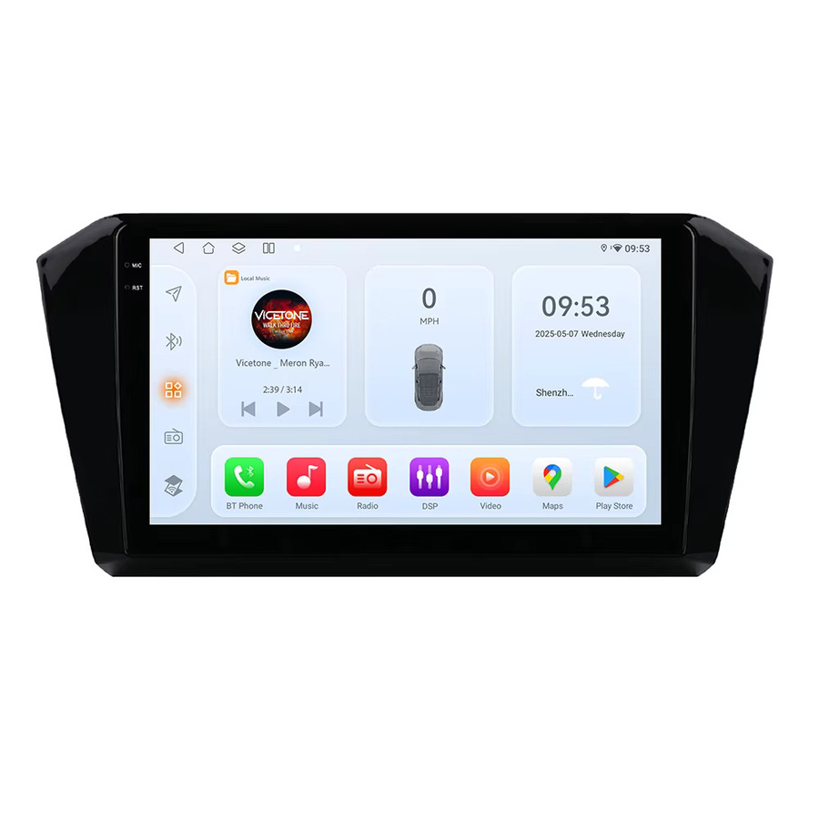 Hizpo Android 14 Carplay Autoradio mit GPS für Volkswagen VW Magotan Passat B8, Schwarz, 8-Core Multimedia Player - Bild 5