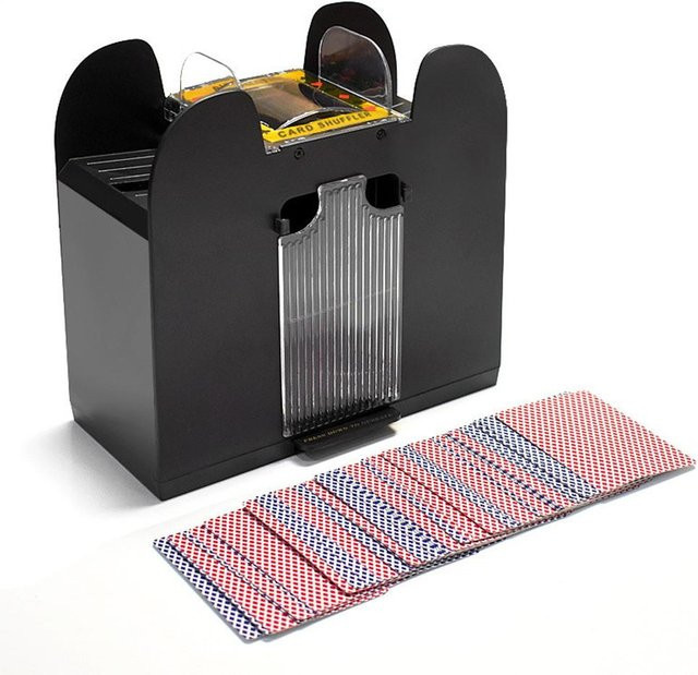 CosyHome Automatischer Kartenmischer, elektrisch, 6 Decks, batteriebetrieben, grau - Bild 1