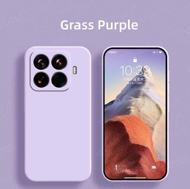 Luxus Handyhülle aus weichem Flüssigsilikon für Xiaomi 17T und Xiaomi 17T Pro in Lila - Bild 1