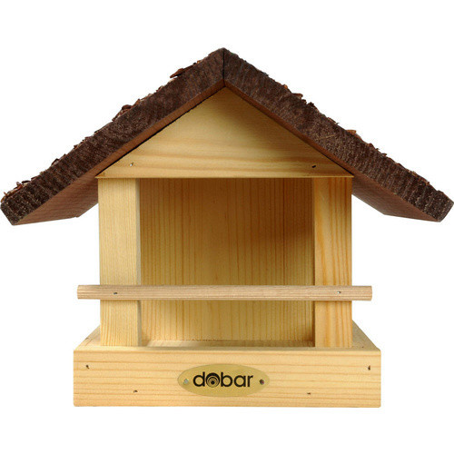 DOBAR Vogelhaus aus Holz in Natur-Braun, B/H/T: 22,5 x 18 x 20 cm - Bild 3
