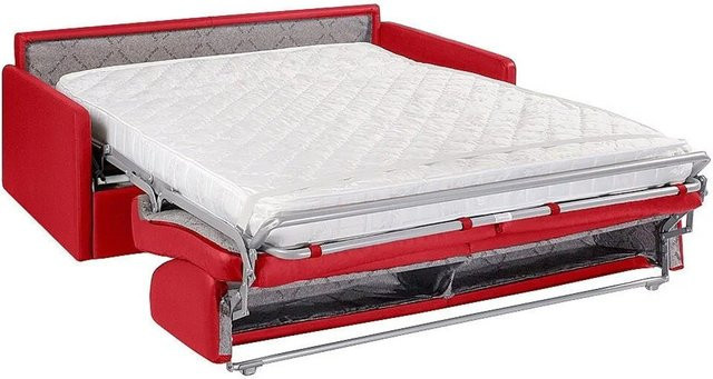 Vente-unique Schlafsofa Calife in Rot mit Ausziehfunktion und Polsterung - Bild 1