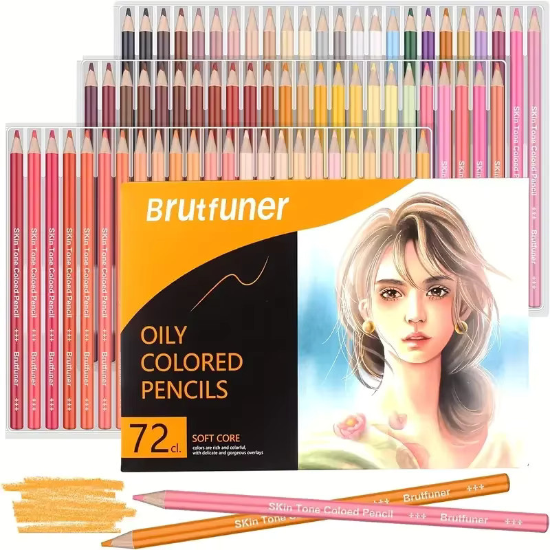 Brutfuner Buntstift-Set Porträtfarben Multicolour mit 72 Stiften für hochwertige Misch- und Schichteffekte - Bild 1