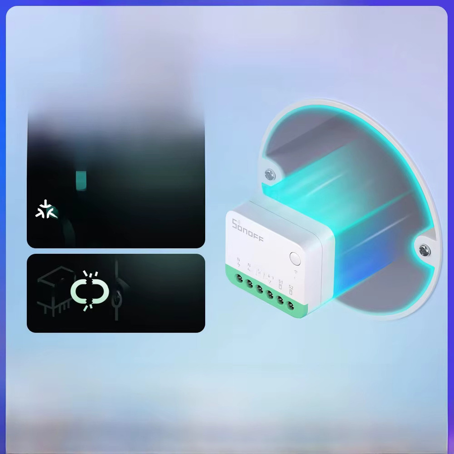 SONOFF MINIR4M MINI Extreme Wi-Fi Smart Switch mit ESP32 Chip, Matter kompatibel, eWeLink Sprachsteuerung über Alexa und Google Home, Weiß - Bild 1