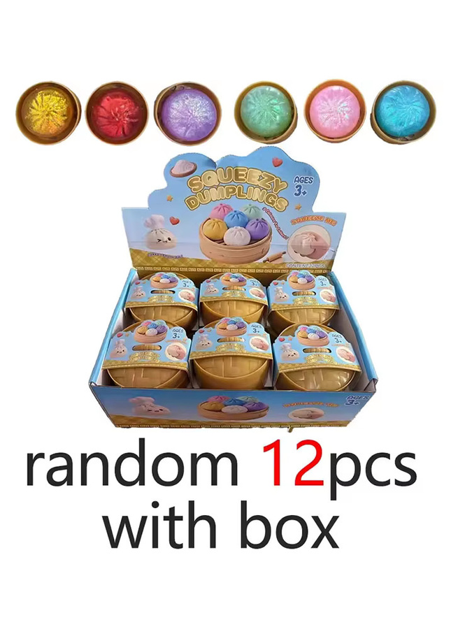 Potdemiel Dumpling-Squishies Spielzeug-Set in Multicolor mit Box als sensorisches Stressball-Set für Kinder - Bild 4