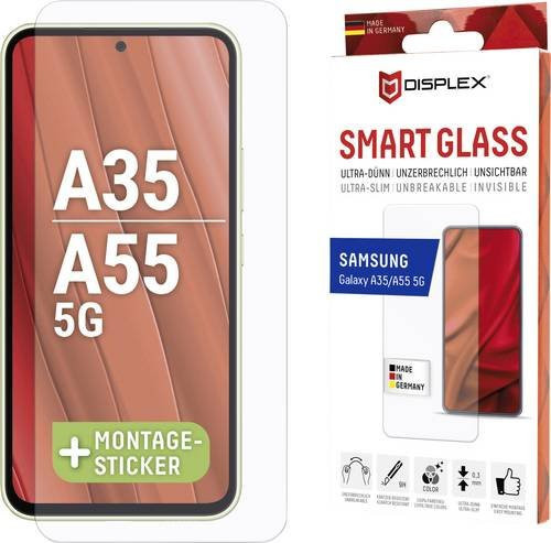 DISPLEX Displayschutzglas für Samsung Galaxy A55 5G, transparent, Anti-Fingerprint - Bild 1