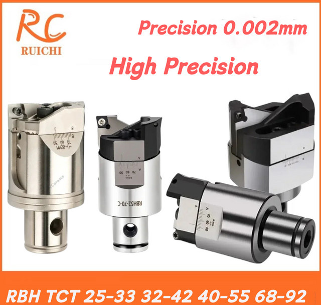RBH Verstellbarer Doppel-Schneidkopf für Grobbohrungen in Silber, BT30 BT40, Durchmesser 25–33mm / 32–42mm / 40–55mm / 68–92mm - Bild 1