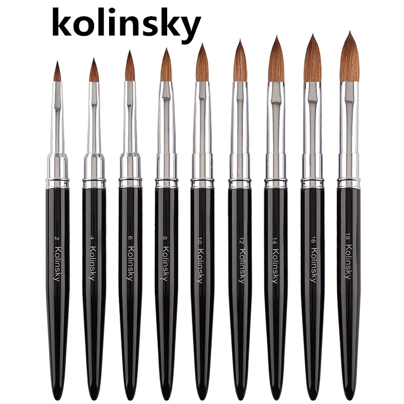 mifanxi Nagelmalpinsel, Kolinsky Haar, Schwarz, für Acryl UV Gel - Bild 4