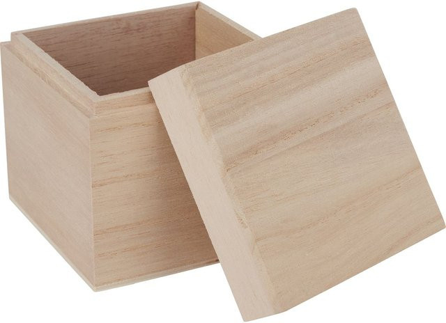 VBS Holzbox Würfel in Beige - Bild 1