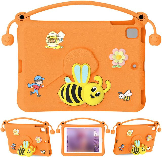 EVA Schutzhülle von Toys Arts für iPad 10.2, Air 3 und Pro 10.5, stoßfest mit Ständer und waschbar, Orange - Bild 1