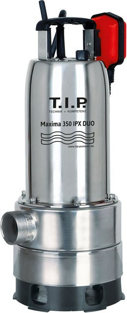 T.I.P. Schmutzwasser-Tauchpumpe MAXIMA 350 I-PX DUO in Silber mit 20000 l/h und 8m Förderhöhe - Bild 1