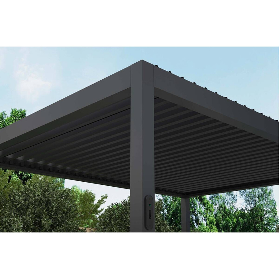 Moderne Pergola aus Aluminium in Anthrazit Matt B/H/L: 300 x 256 x 393 cm - Bild 4