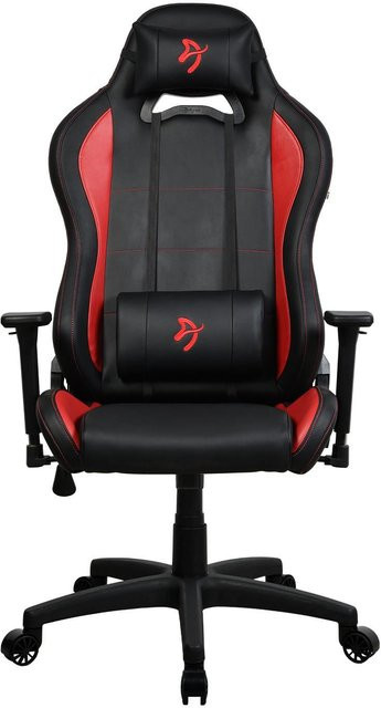 Arozzi Torretta SoftPU Gaming-Stuhl in Black/Red mit Kopfstütze und Armlehnen - Bild 1