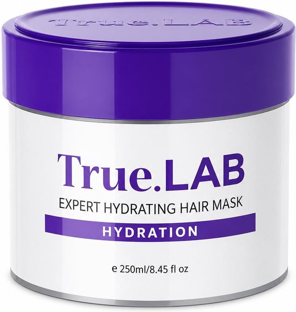true.lab Expert Feuchtigkeitsspendende Haarmaske, 250 ml, Tiefenpflege - Bild 1
