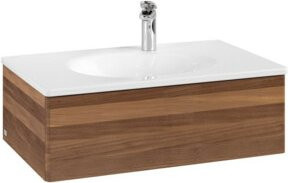 V&B Waschtischunterschrank Antao mit Auszugbeleuchtung, Farbe: Walnut, B/T/H: 78,8 x 49,6 x 25,6 cm, ohne Front - Bild 1