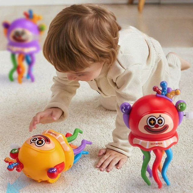 Bandai Uhrwerk-Tanz-Clown-Oktopus, Meerestiere, Bunt / Mehrfarbig - Bild 1