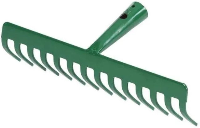 Galaflor Gartenrechen aus Stahl mit 14 Zinken, Breite: 35 cm - Bild 1