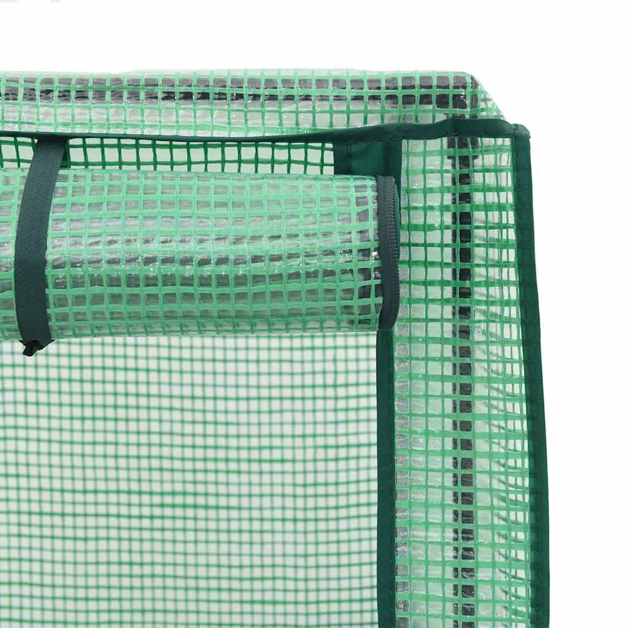 vidaXL Hochbeet mit Gewächshaus-Aufsatz in Rattan-Optik, Braun, B/T/H: 160 x 40 x 138 cm - Bild 2