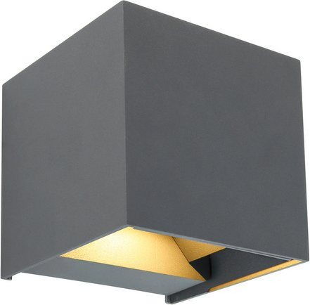 Globo LED-Außenwandleuchte Veronika aus Aluminiumdruckguss in Anthrazit, B/H/T: 10 x 10 x 10 cm - Bild 1
