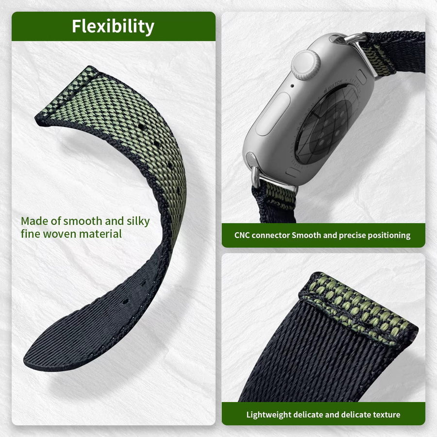 Kebitt Uhrenarmband, Gold, Textil/NATO, für Apple Watch - Bild 1