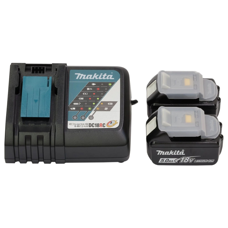 Makita Power Source-Kit 18 V mit 2 x 5 Ah Li-Ion Akku in Schwarz - Bild 2