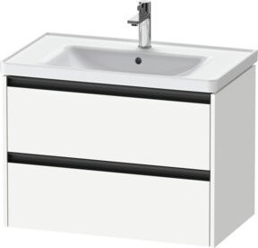 Duravit Waschtischunterschrank Ketho.2 in Weiß mit 2 Schubladen, wandhängend, B: 78,4 cm, T: 45,5 cm, H: 54,9 cm - Bild 1