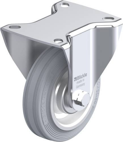 Blickle Bockrolle B-V 100R-SG in Grau mit 100 mm Rad-Durchmesser und 70 kg Tragfähigkeit - Bild 1