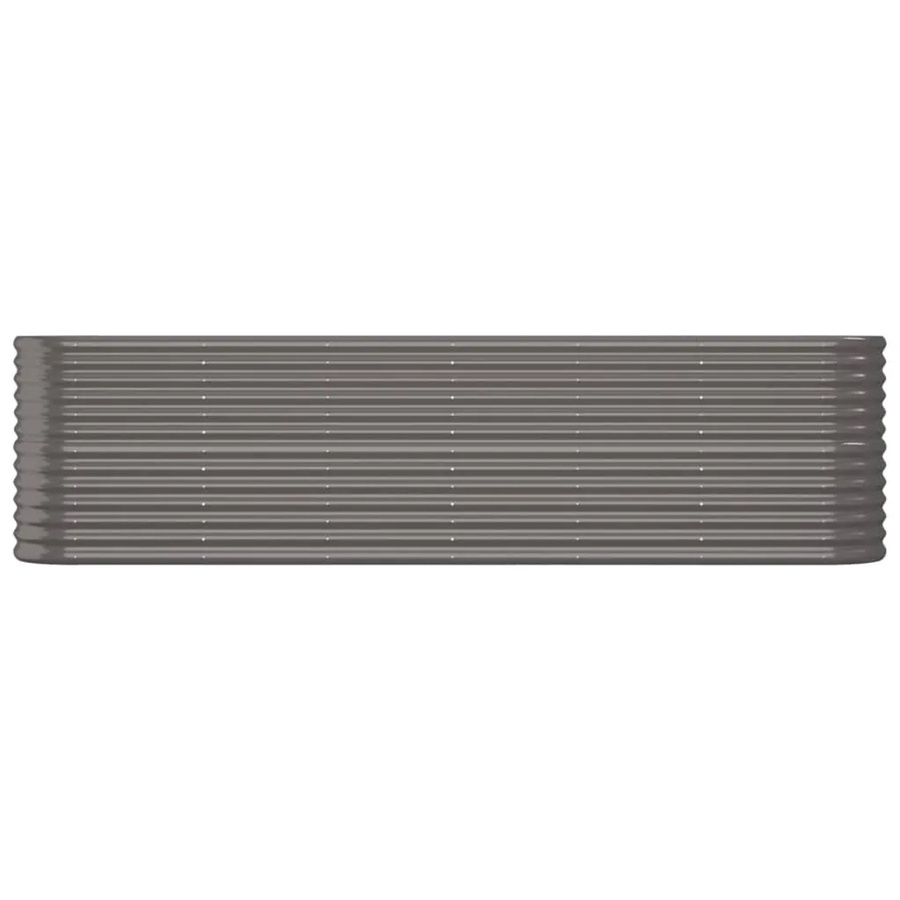 vidaXL Hochbeet aus pulverbeschichtetem Stahl in Grau, B/T/H: 260 x 40 x 68 cm - Bild 2
