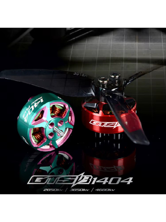 RCinpower GTS V3 1404Plus FPV Bürstenloser Motor in Rot und Multicolour - Bild 2