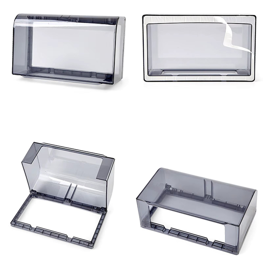 2er-Set MagiDeal Steckdosen-Abdeckungsboxen Typ 118 in Transparent als Steckdosenschutz für Wandschalter und Steckdosen im Büro oder Wohnzimmer - Bild 2