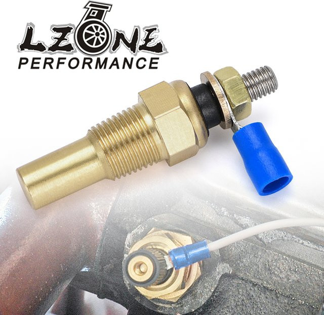 LZONE Rennwagen Öltemperatursensor und Wassertemperatursensor JR-TSU01 mit 1/8 NPT Anschluss in Gold - Bild 1