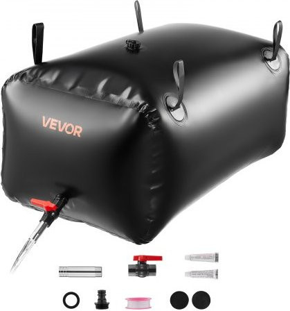 VEVOR Wasserbehälter faltbarer Wassersack aus 1000D PVC, 240 l, Schwarz - Bild 1