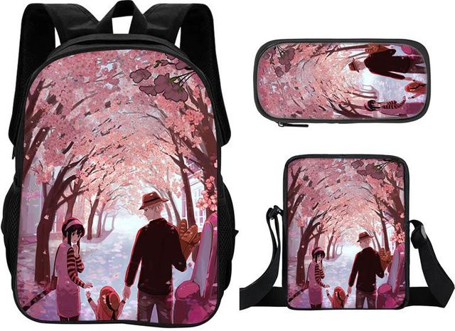 SPY×FAMILY 3er Set aus Rucksack, Federmäppchen und Umhängetasche von Fancy Style Studio in Multicolour - Bild 1