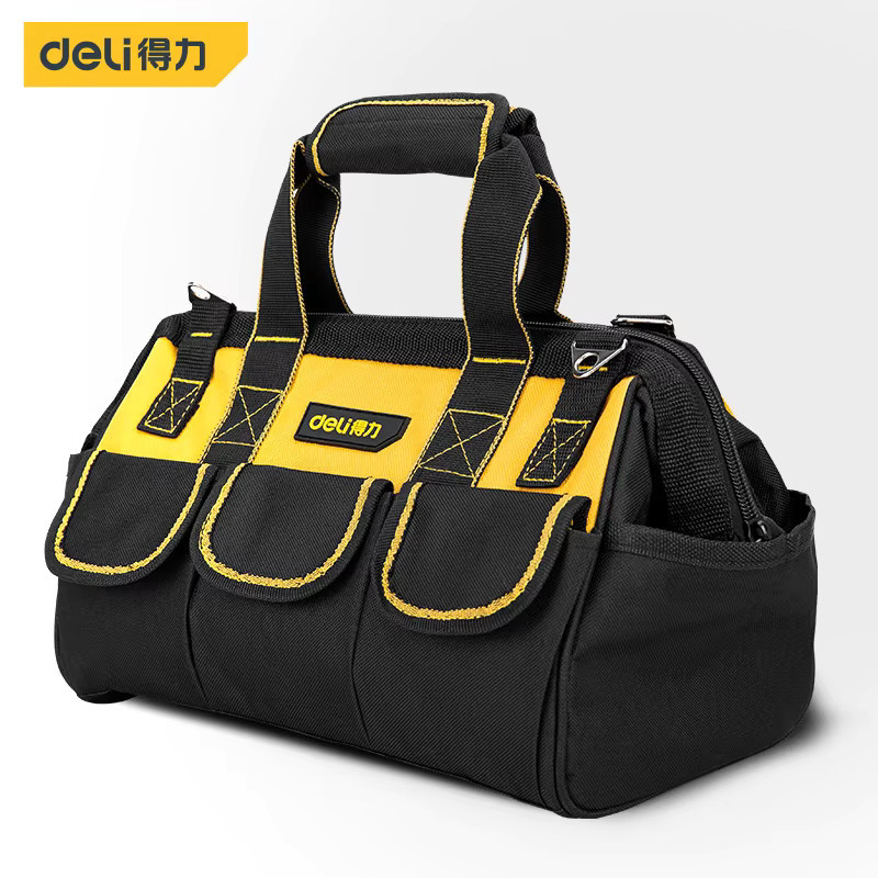 Deli Elektriker-Werkzeugtasche aus verschleißfestem Material für Holzbearbeitung und Reparaturen, B/T/H: 43,0 x 29,0 x 20,0 cm - Bild 2