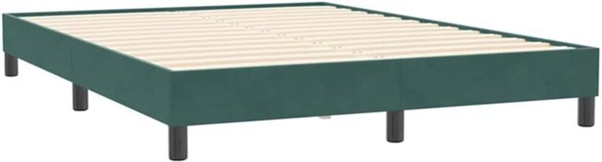 vidaxl Boxspringbett aus Samt in Grün ohne Matratze B/T/H: 160 x 210 cm - Bild 1