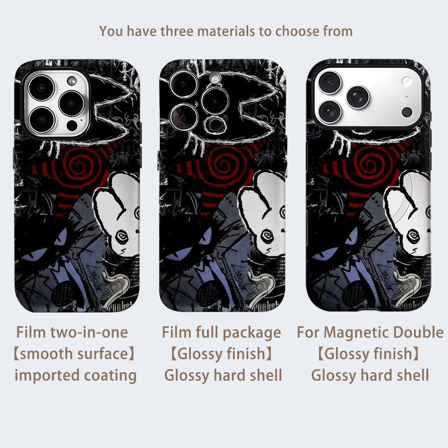 Gotische Dunkelkunst-Collage Handyhülle für Apple iPhone 17 16 15 14 13 Pro Max Plus, robuste Einzel- und Doppelschicht-Schutzhülle, Mehrfarbig - Bild 2