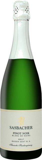 Sasbacher Pinot Noir Blanc de Noirs Sekt, Brut, Kaiserstuhl, 2023, 0,75 l - Bild 1