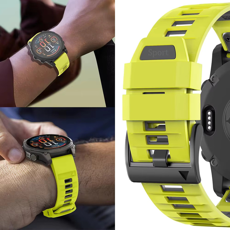 QuickFit Uhrenarmband Silikon, zweifarbig, 26 mm, 22 mm, Garmin - Bild 2