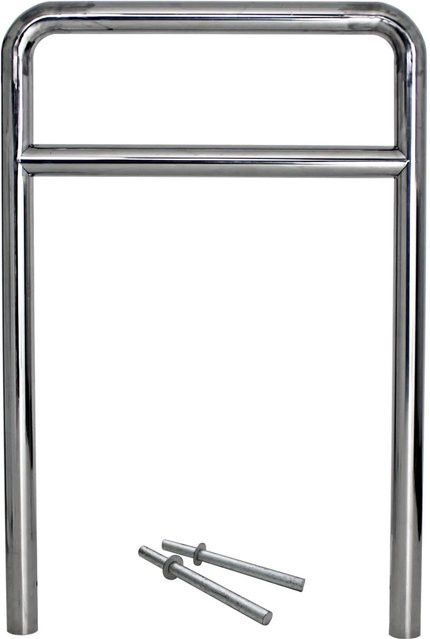 TRUTZHOLM Fahrradanlehnbügel Typ H aus Edelstahl in Silber, B/H: 118 x 78 cm, Durchmesser: 60 mm - Bild 1
